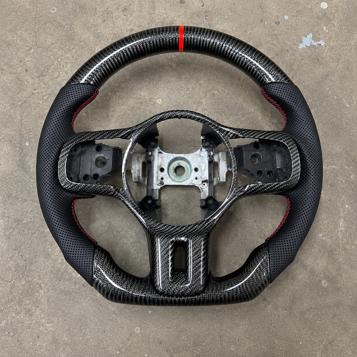 2008-2012 Mitsubishi Lancer Evolution X Sport Carbon Fiber Steering Wheel
