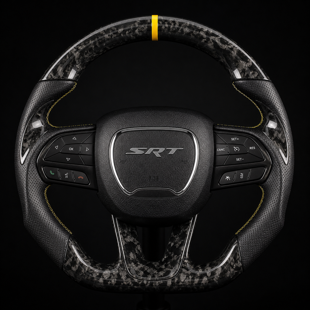 2015-2024 Dodge Challenger Forged Carbon Fiber Steering Wheel