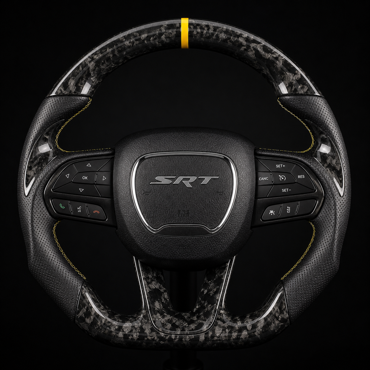 2015-2024 Dodge Challenger Forged Carbon Fiber Steering Wheel