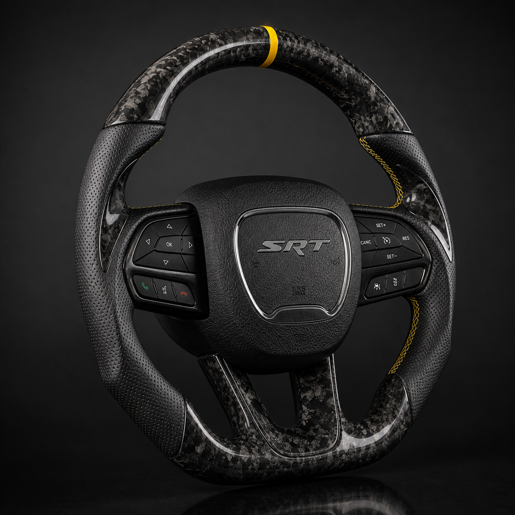 2015-2024 Dodge Challenger Forged Carbon Fiber Steering Wheel