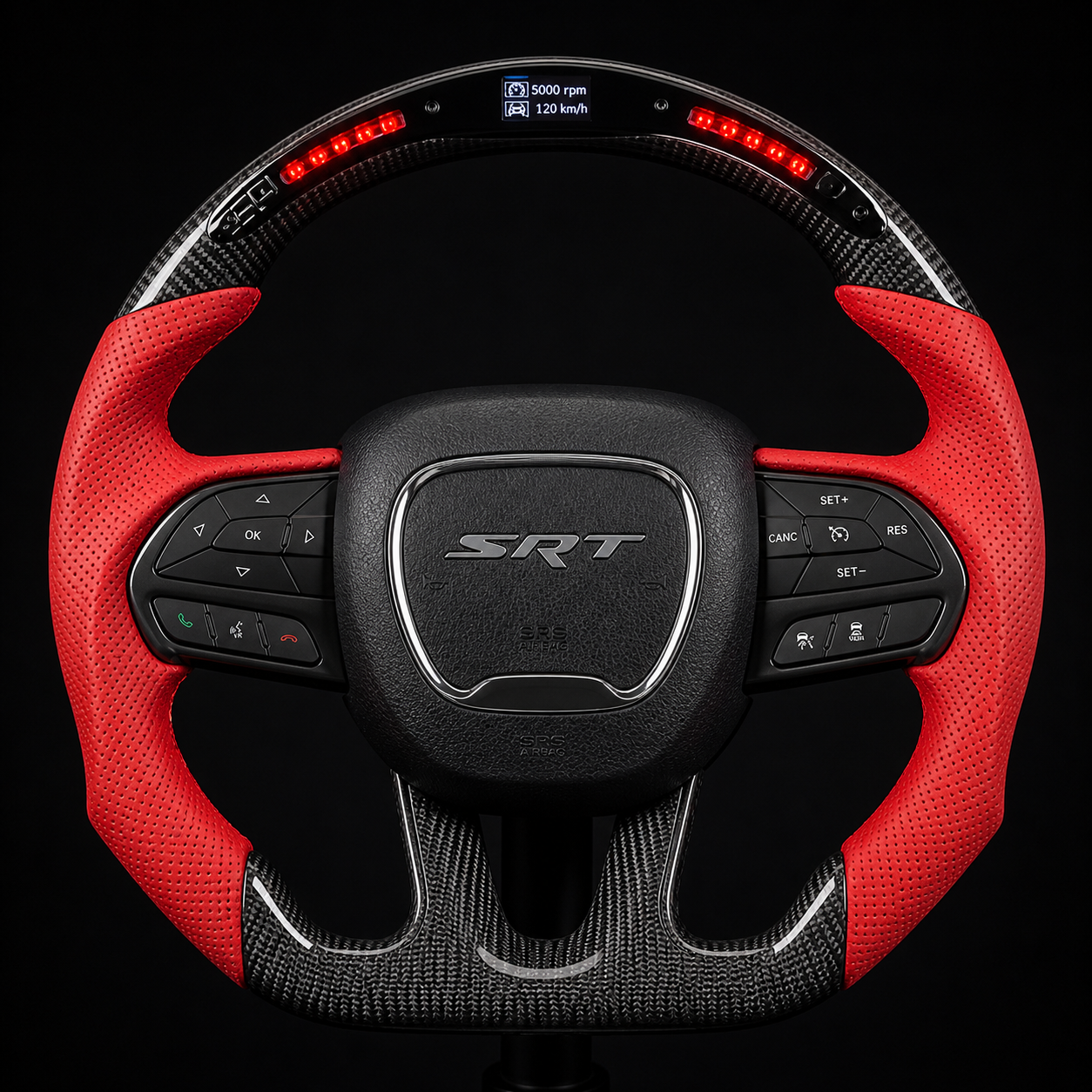 Dodge Charger, Challenger, and Durango LED Carbon Fiber Steering Wheel