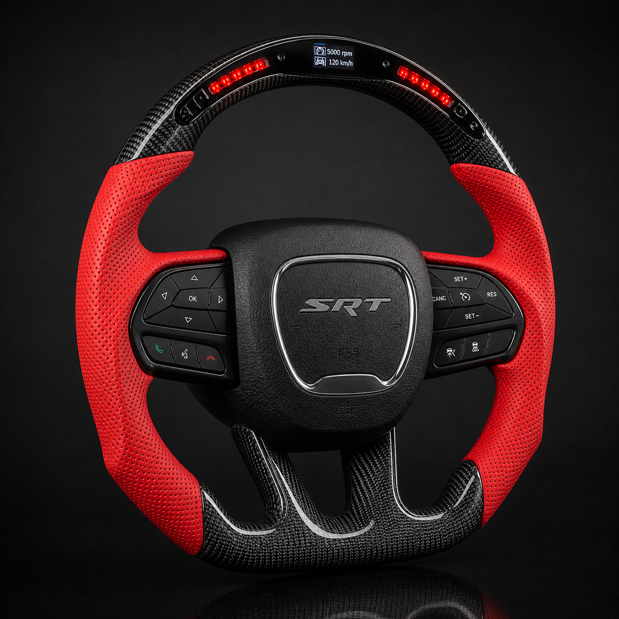 Dodge Charger, Challenger, and Durango LED Carbon Fiber Steering Wheel