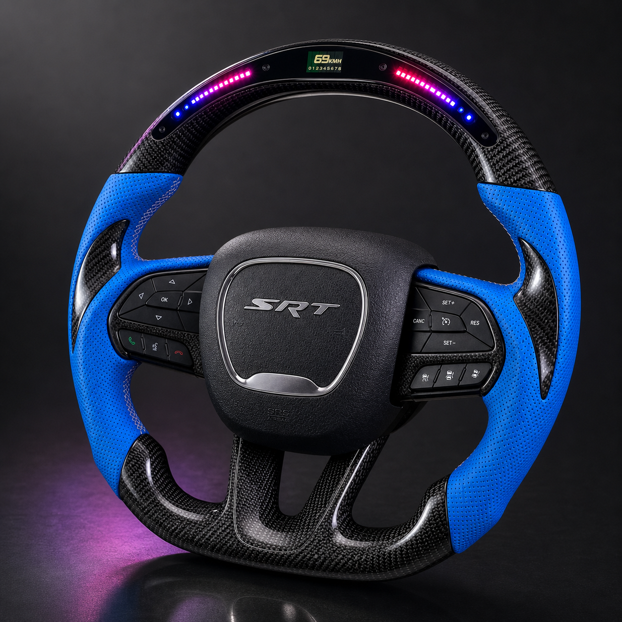 2017-2023 Charger and Challenger LED Carbon Fiber Steering Wheel