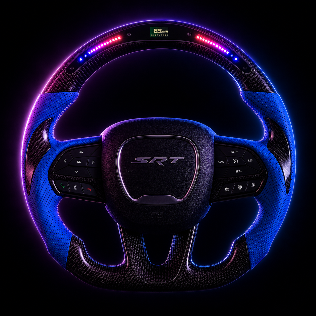 2017-2023 Charger and Challenger LED Carbon Fiber Steering Wheel