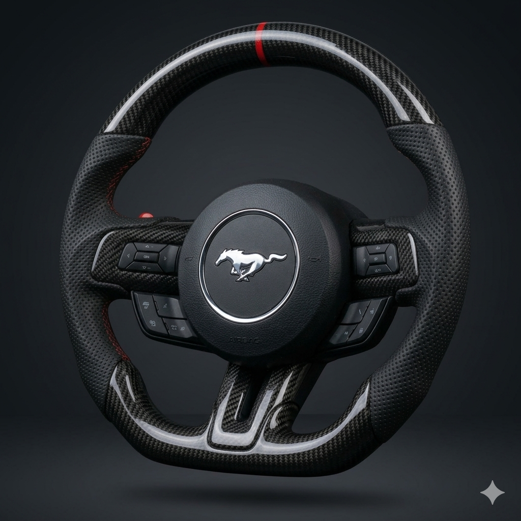 2018-2023 Mustang S550 Carbon Fiber Steering Wheel