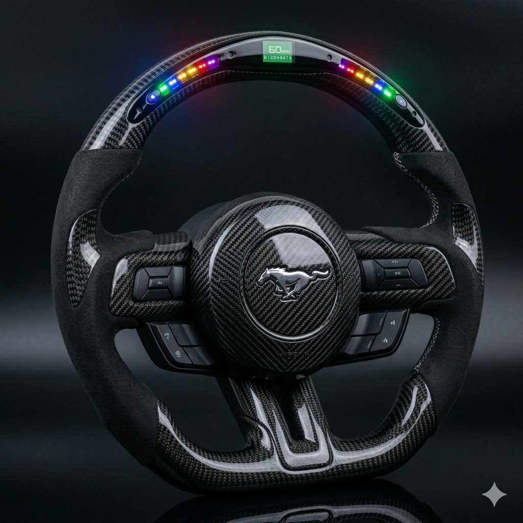 2018-2023 Mustang S550 LED Carbon Fiber Steering Wheel