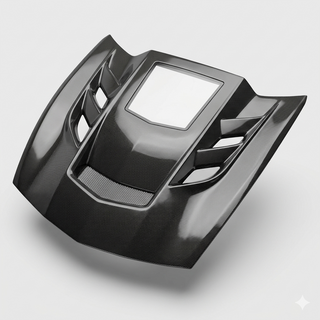 2005-2019 Chevrolet Corvette C6/C7 Carbon Fiber Hood - Installed context