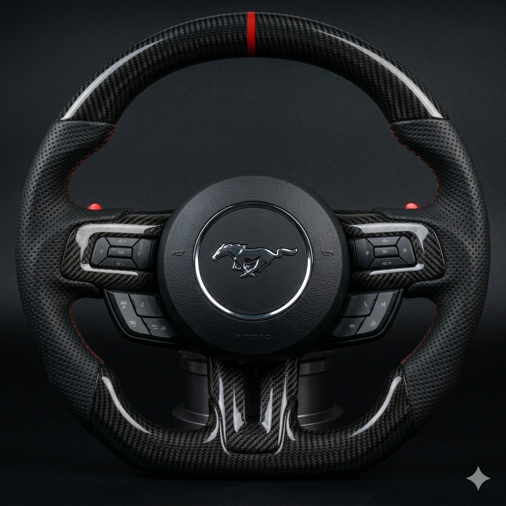 2018-2023 Mustang S550 Carbon Fiber Steering Wheel