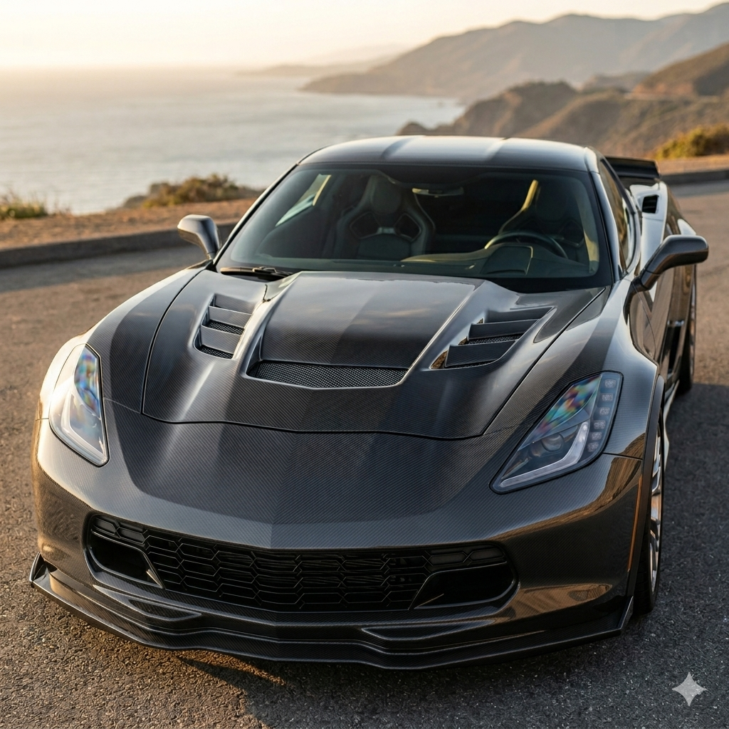2014-2019 Corvette C6/C7 Carbon Fiber Hood