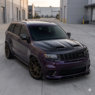 2014-2021 Jeep Grand Cherokee WK2 SRT Style Vented Carbon Fiber Hood - Detail closeup