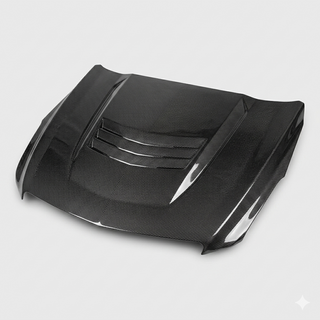 2013-2019 Cadillac ATS V-Series Style Carbon Fiber Hood - Alternate angle