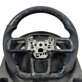 2024-2026 Ford Mustang S650 Carbon Fiber Steering Wheel - Detail closeup