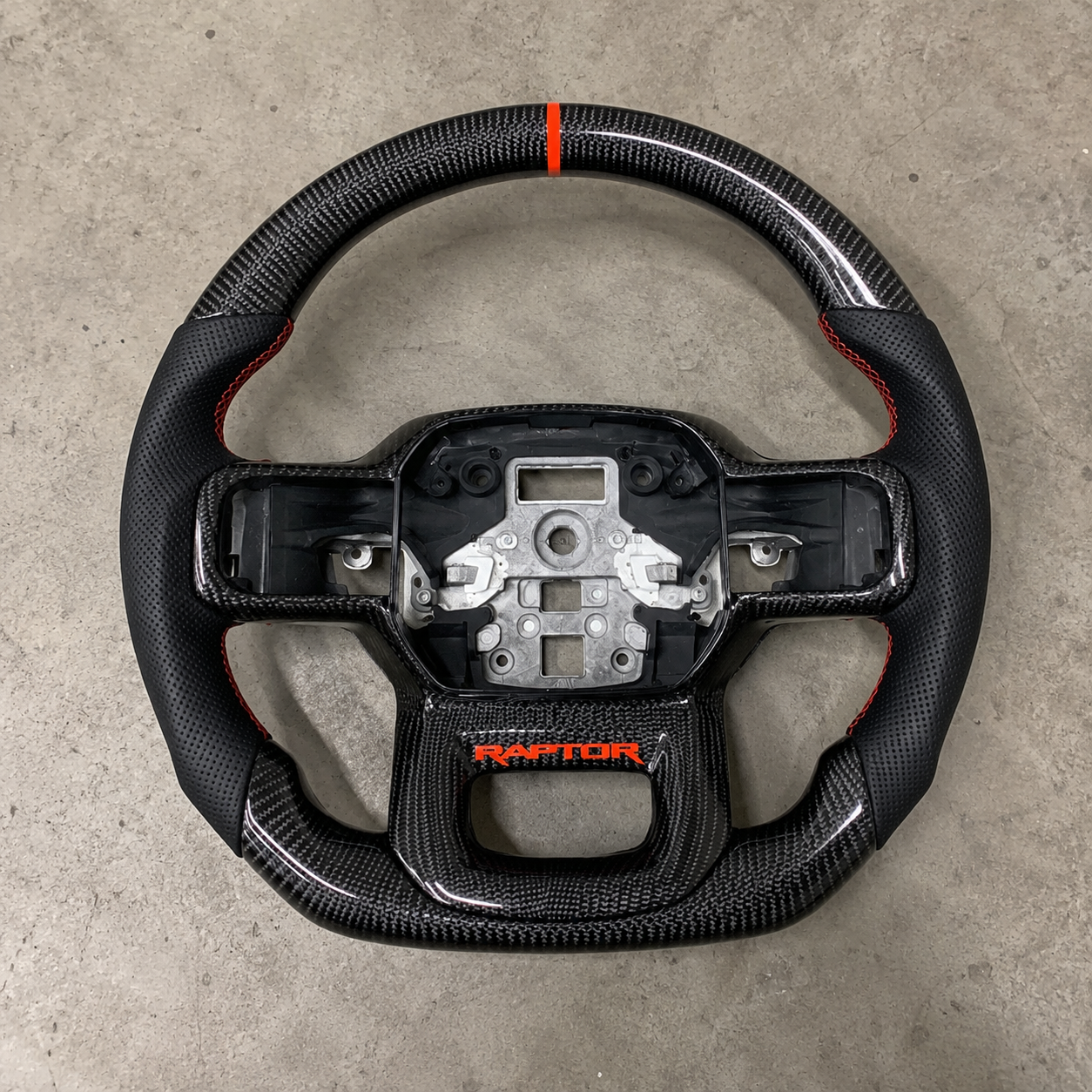 2019-2024 Ford F-150 Raptor Carbon Fiber Leather Steering Wheel