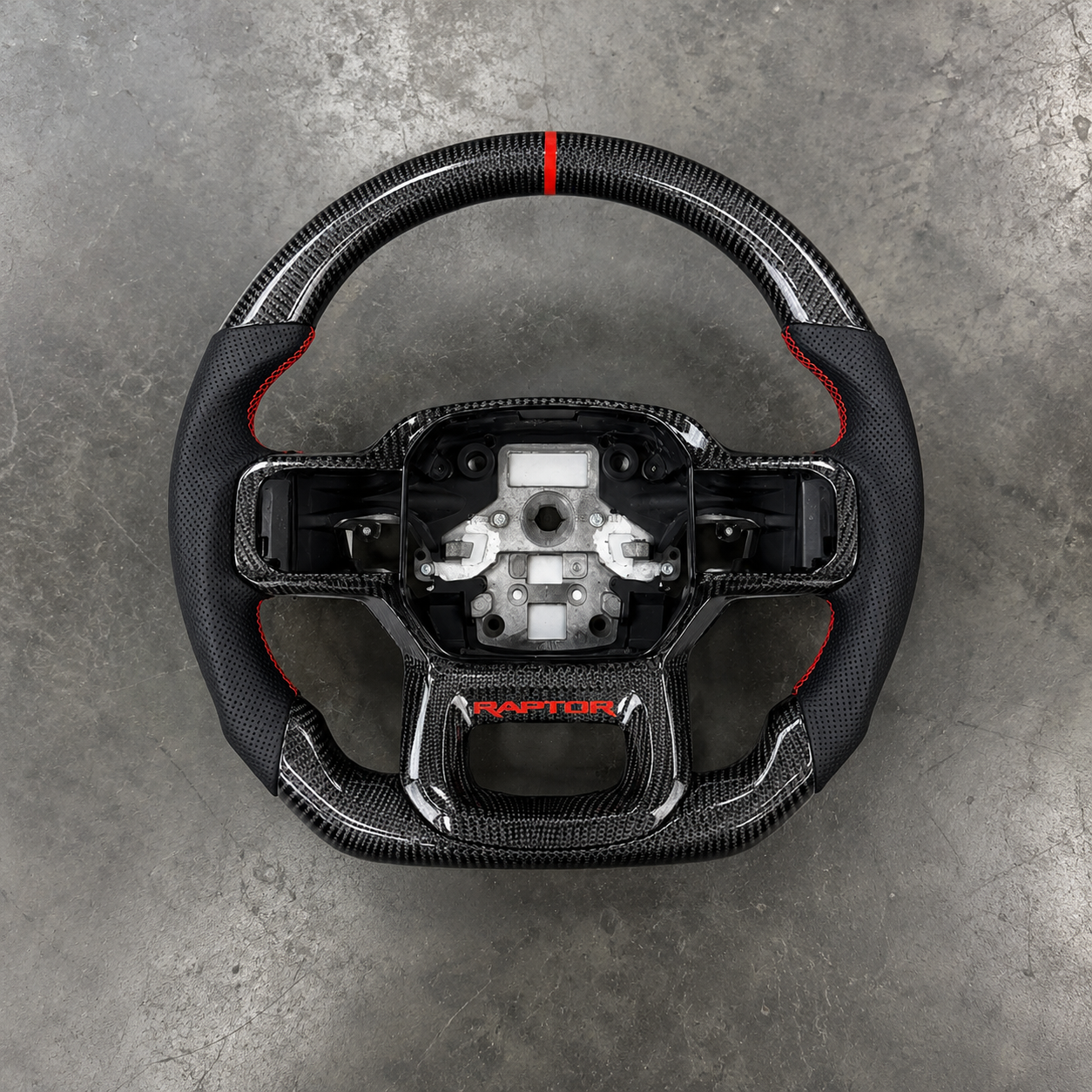 2019-2024 Ford F-150 Raptor Carbon Fiber Leather Steering Wheel