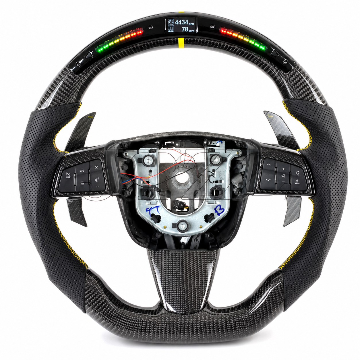 2009-2010 Cadillac CTS-V Sport LED Carbon Fiber Steering Wheel w/ Shift Paddles