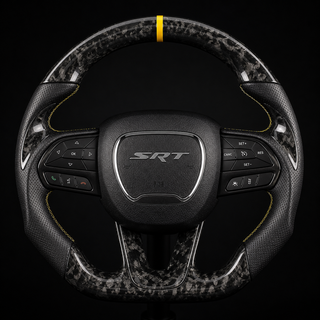 2015-2023 Dodge Challenger Forged Carbon Fiber Steering Wheel - Installed context