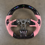 2015-2017 Infiniti Q50/QX50/Q60/QX60 Pink LED Carbon Fiber Steering Wheel
