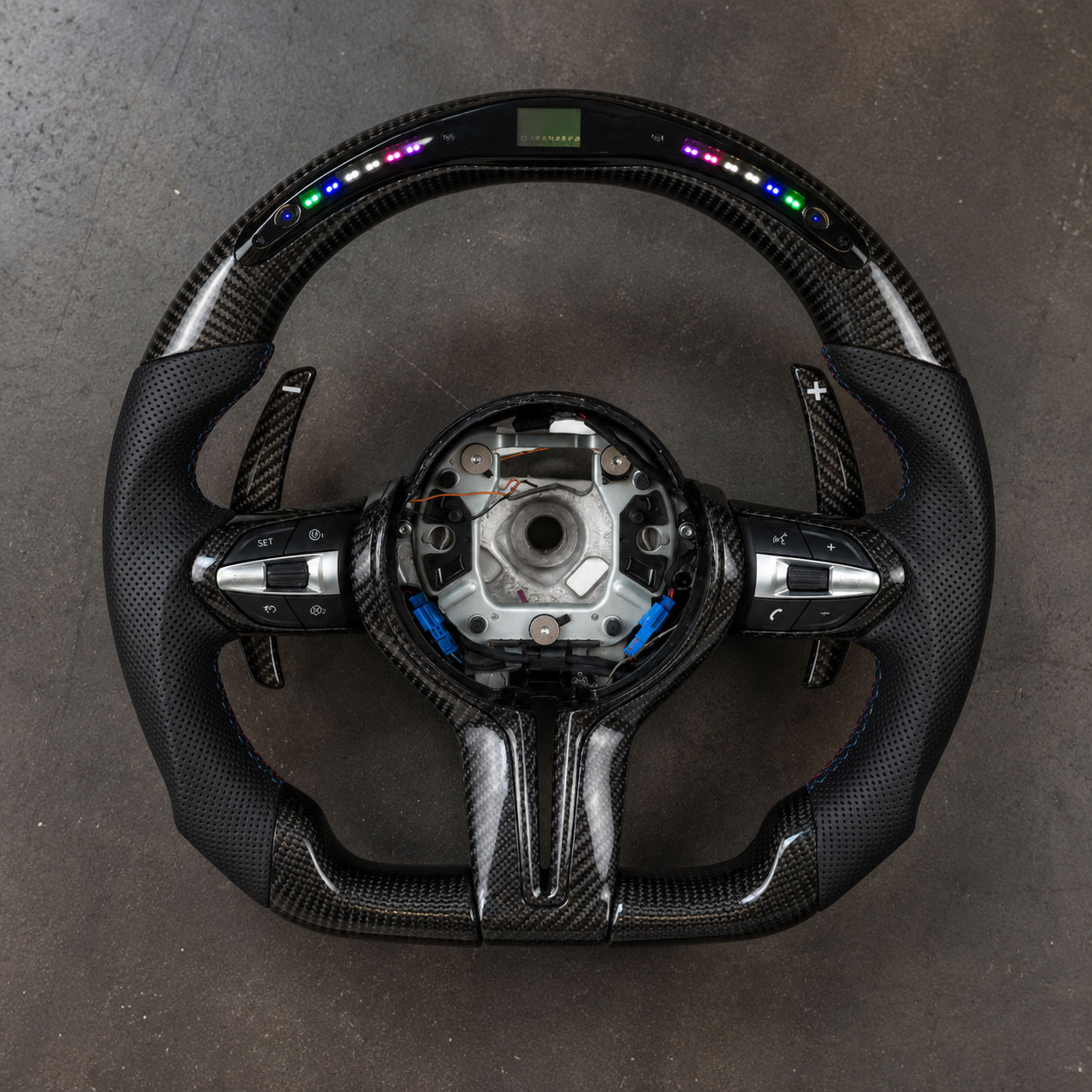 2011-2021 BMW F-Series M2/M3/M4 LED Paddle Carbon Fiber Steering Wheel