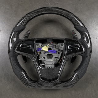2013-2018 Cadillac ATS/CTS-V Carbon Fiber Leather Steering Wheel