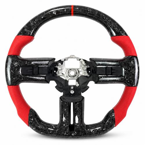 2005-2014 Ford Mustang S197 GT Carbon Fiber Leather Steering Wheel