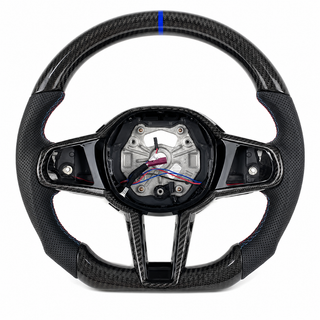 2019-2024 BMW G20/G22/G30/G80 LCI Leather Carbon Fiber Steering Wheel