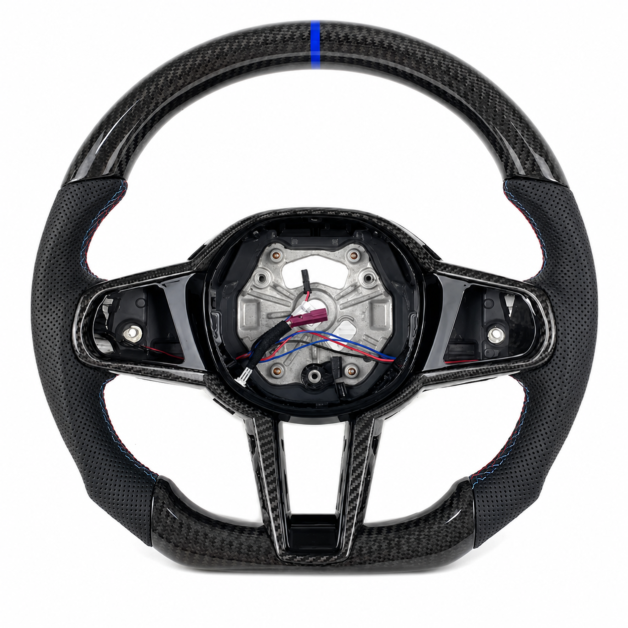 2019-2024 BMW G20/G22/G30/G80 LCI Leather Carbon Fiber Steering Wheel