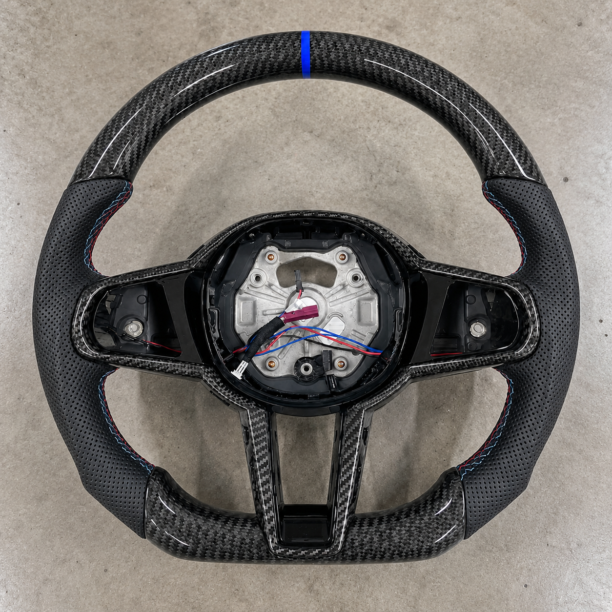 2019-2024 BMW G20/G22/G30/G80 LCI Leather Carbon Fiber Steering Wheel