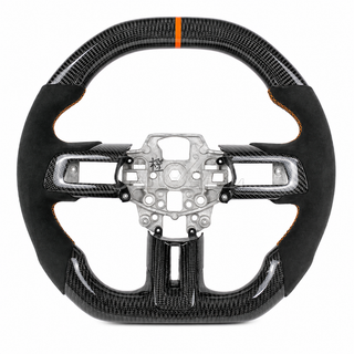 2015-2023 Ford Mustang S550 GT500 Suede Carbon Fiber Steering Wheel