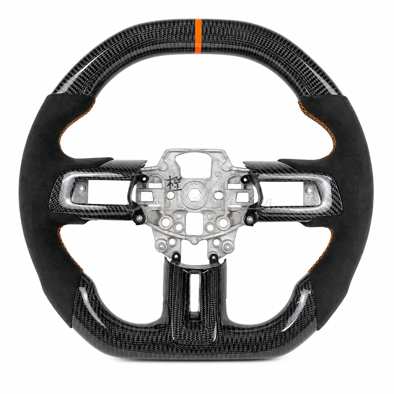 2015-2023 Ford Mustang S550 GT500 Suede Carbon Fiber Steering Wheel