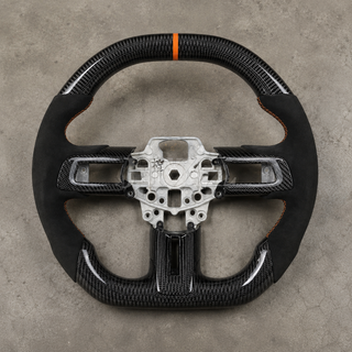 2015-2023 Ford Mustang S550 GT500 Suede Carbon Fiber Steering Wheel