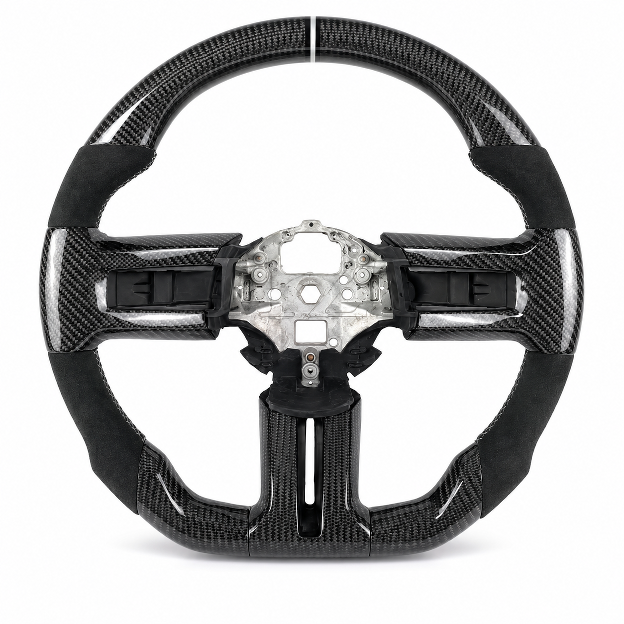2015-2023 Ford Mustang S550 Flat Bottom Carbon Fiber Steering Wheel