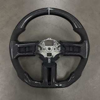 2015-2023 Ford Mustang S550 Flat Bottom Carbon Fiber Steering Wheel