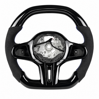 2017-2024 BMW G-Series Gloss Black Carbon Fiber Steering Wheel