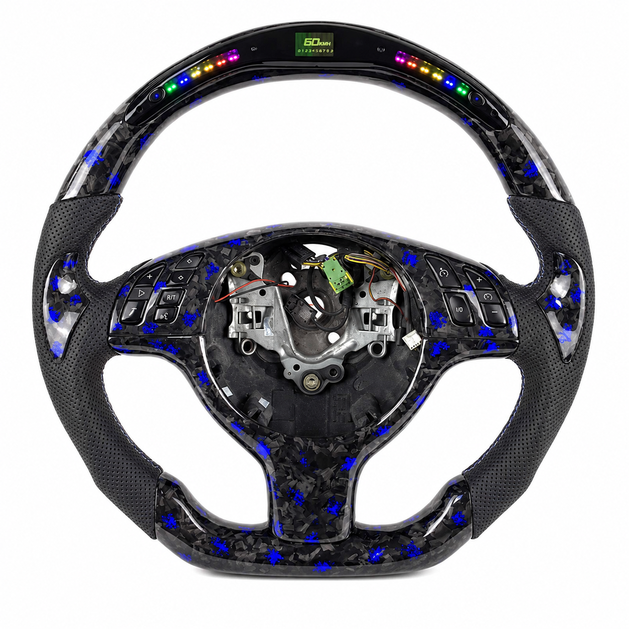 1999-2006 BMW E46/E39/E53 LED Forged Carbon Fiber Steering Wheel