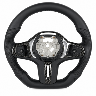 2017-2024 BMW G-Series M Sport Suede Carbon Fiber Steering Wheel