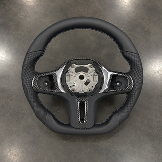 2017-2024 BMW G-Series M Sport Suede Carbon Fiber Steering Wheel