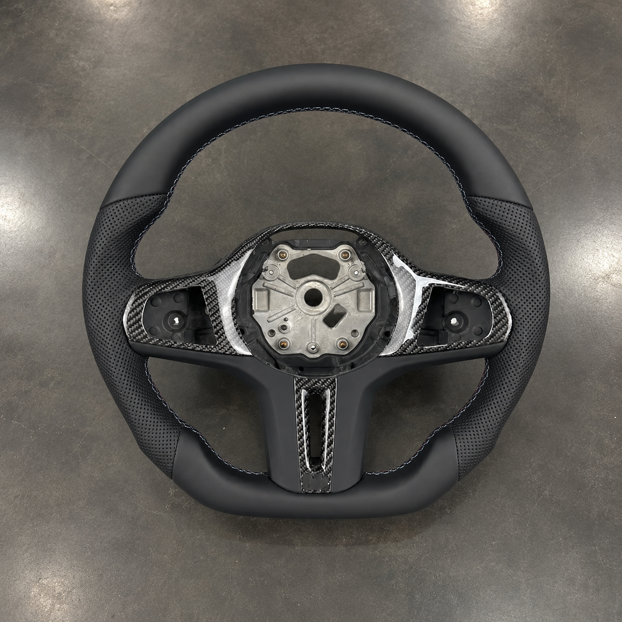 2017-2024 BMW G-Series M Sport Suede Carbon Fiber Steering Wheel