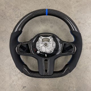 2017-2024 BMW G20/G30/G80/Z4 Suede Carbon Fiber Steering Wheel