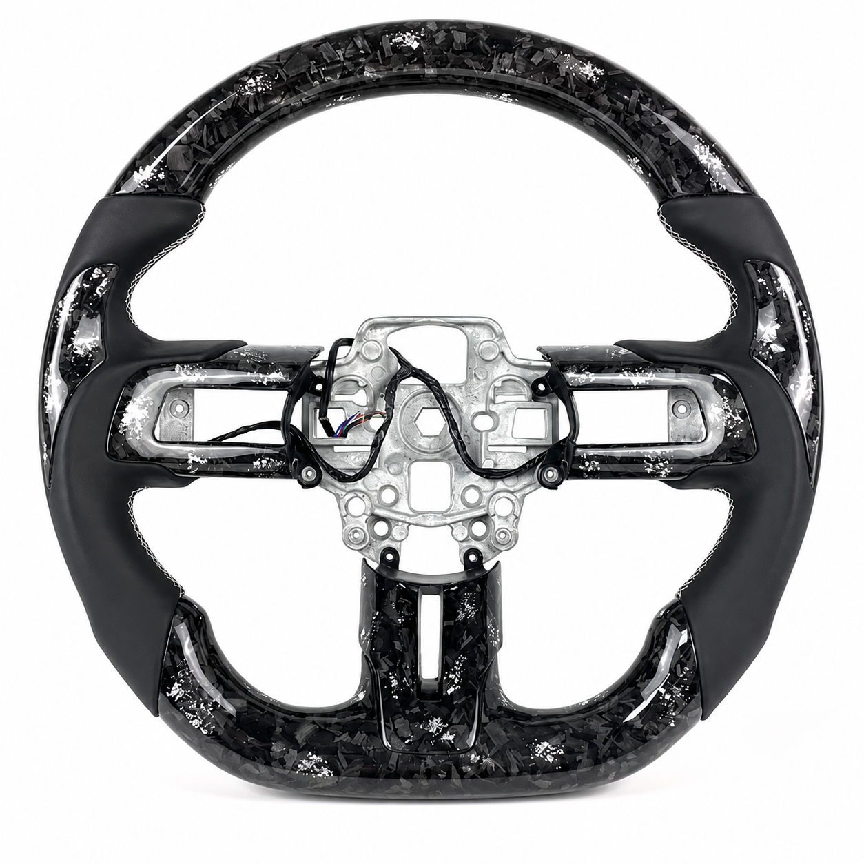 2024-2026 Ford Mustang S650 GT/EcoBoost Suede Carbon Fiber Steering Wheel