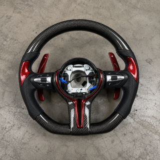 2012-2020 BMW F30/F32/F80/F87 Leather Carbon Fiber Steering Wheel