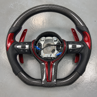 2012-2020 BMW F30/F32/F80/F87 Leather Carbon Fiber Steering Wheel