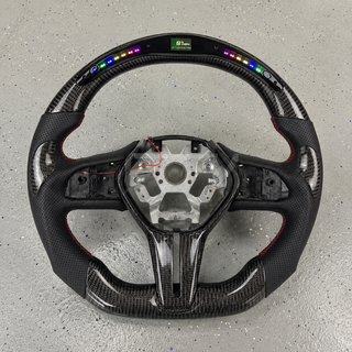 2014-2024 Infiniti Q50/Q60/QX50 Leather LED Carbon Fiber Steering Wheel