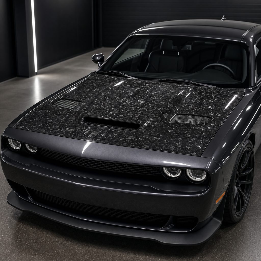 2008-2023 Dodge Challenger Forged Carbon Fiber Hood