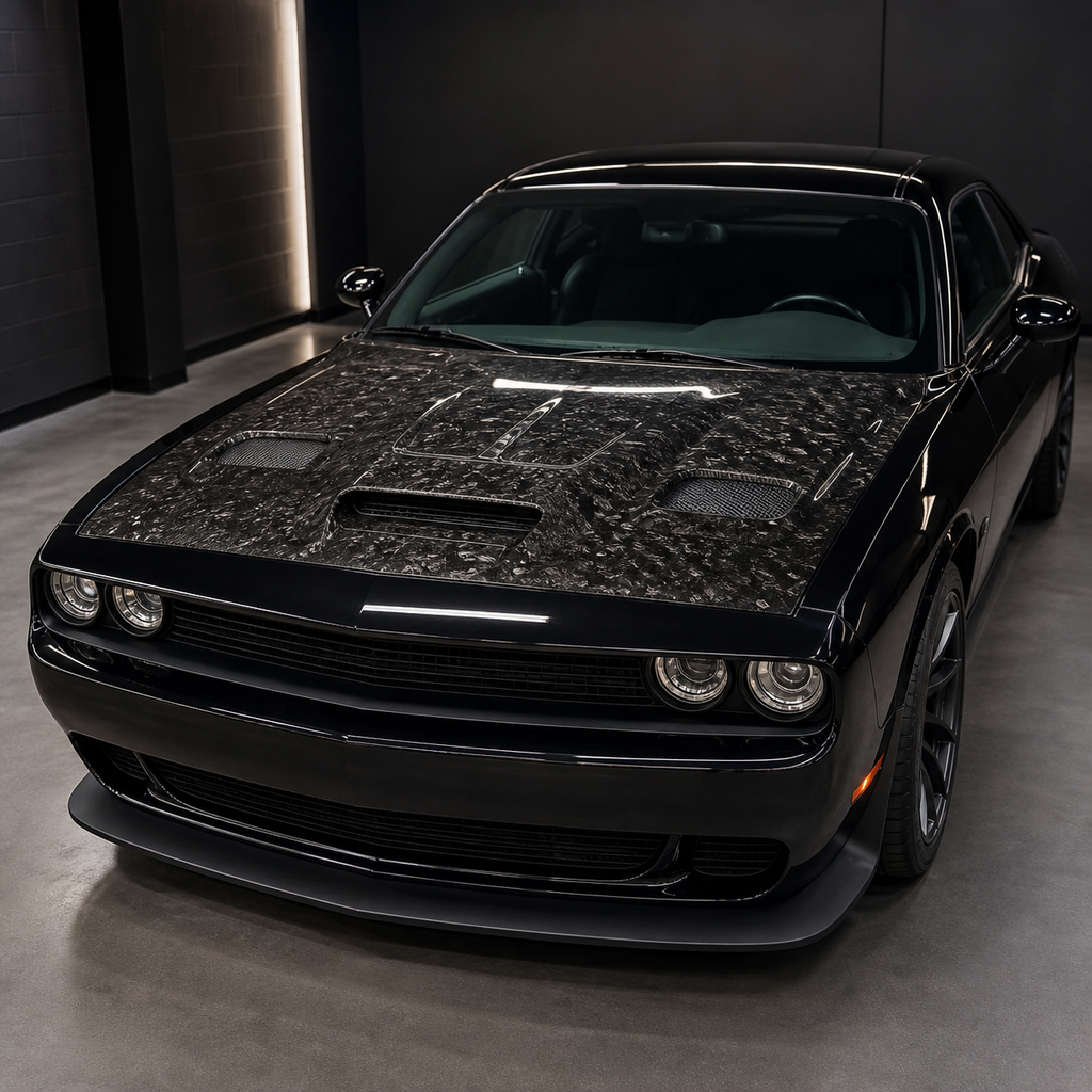 2008-2023 Dodge Challenger Forged Carbon Fiber Hood