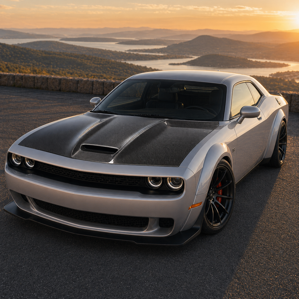 2015-2023 Dodge Challenger Carbon Fiber Hood