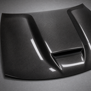 2015-2023 Dodge Challenger LC Hellcat Style Carbon Fiber Hood - Alternate angle
