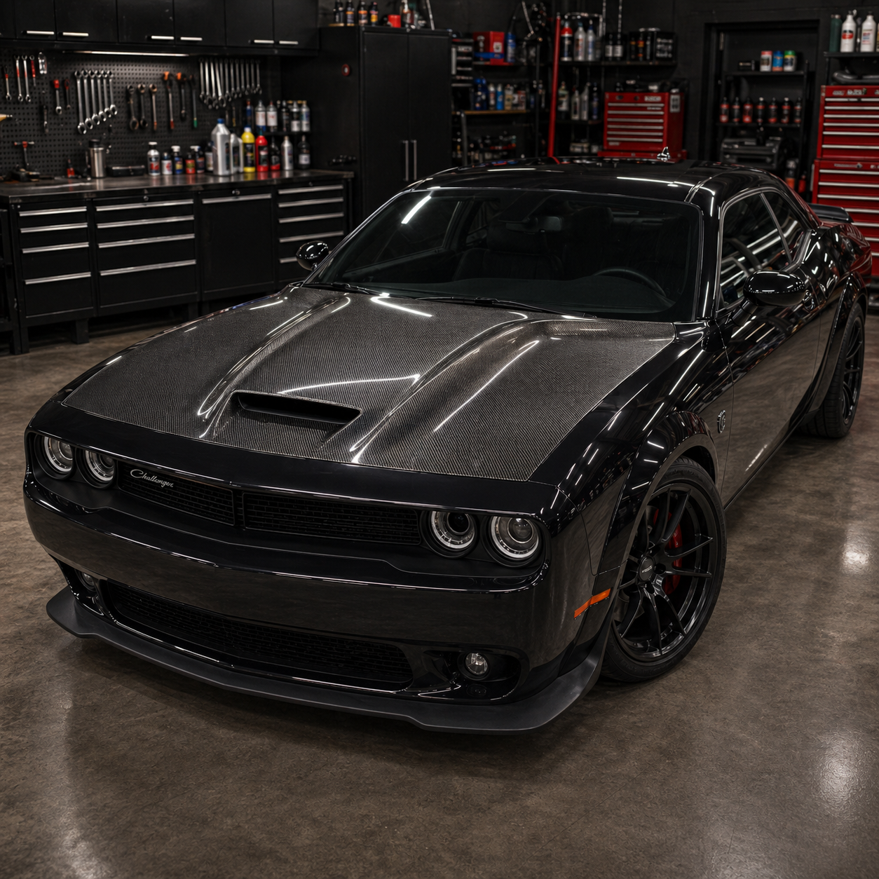 2015-2023 Dodge Challenger Carbon Fiber Hood